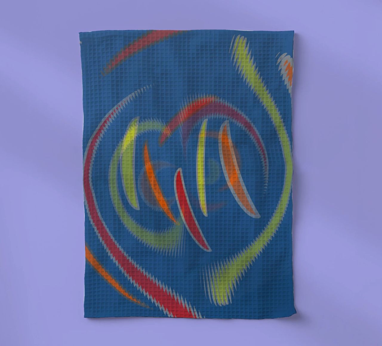 Abstraktes geometrisches wellenförmiges Muster Geschirrtuch von Something for you