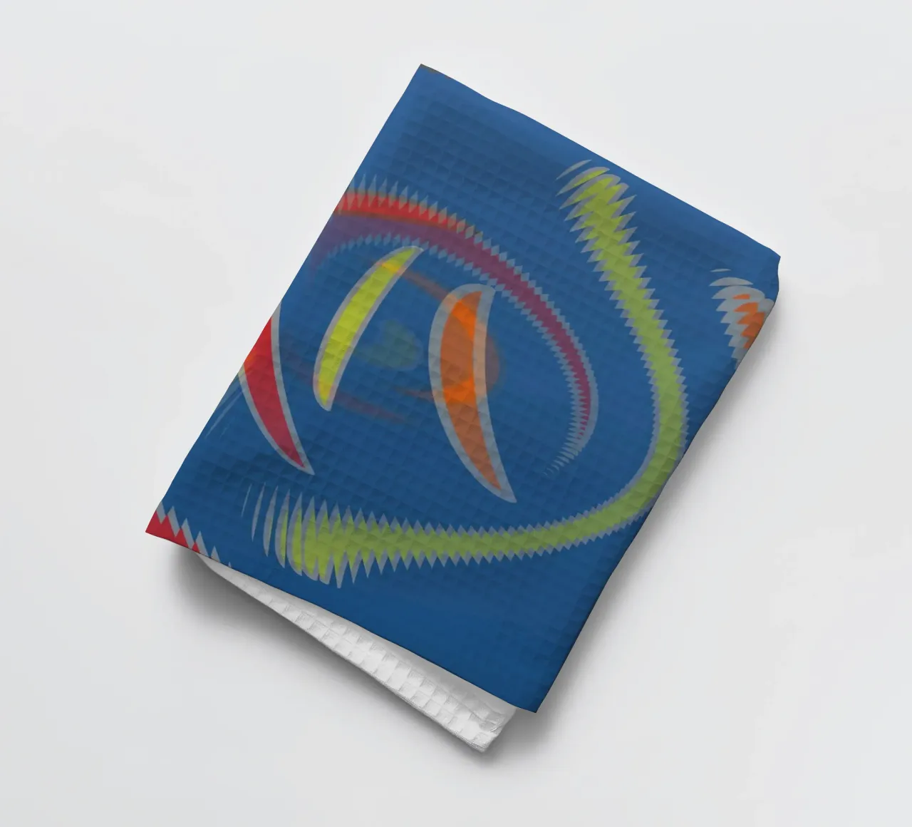 Abstraktes geometrisches wellenförmiges Muster Geschirrtuch von Something for you