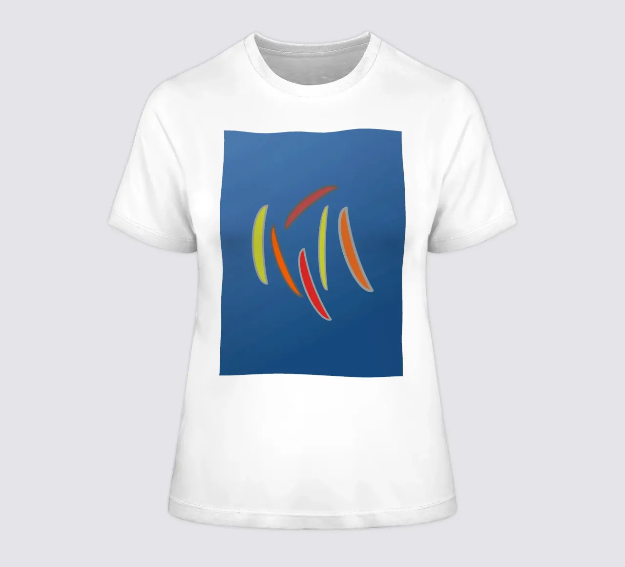 Abstract geometric wavy pattern women's fitted t-shirt by Something for you