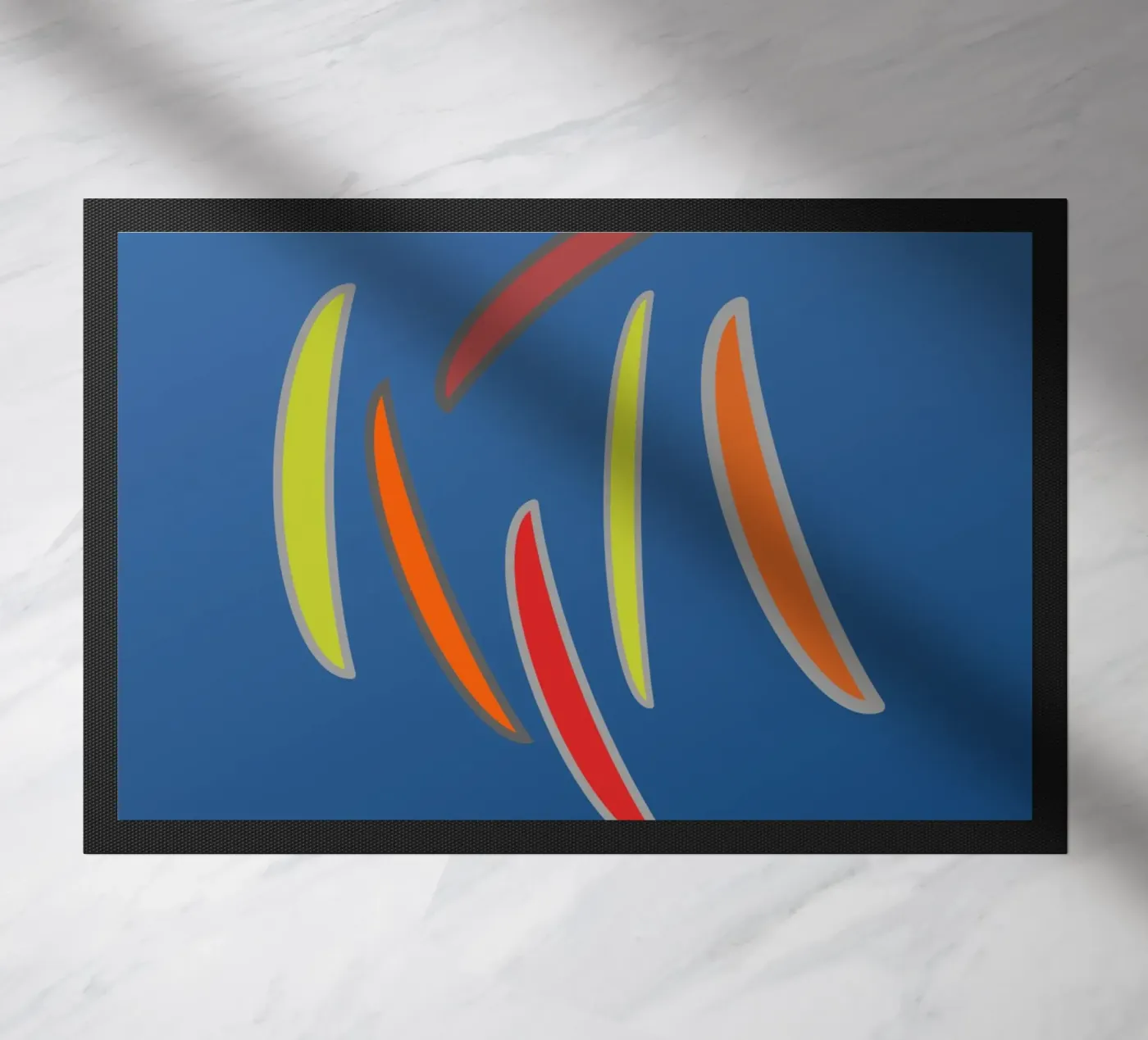 Abstract geometric wavy pattern doormat by Something for you