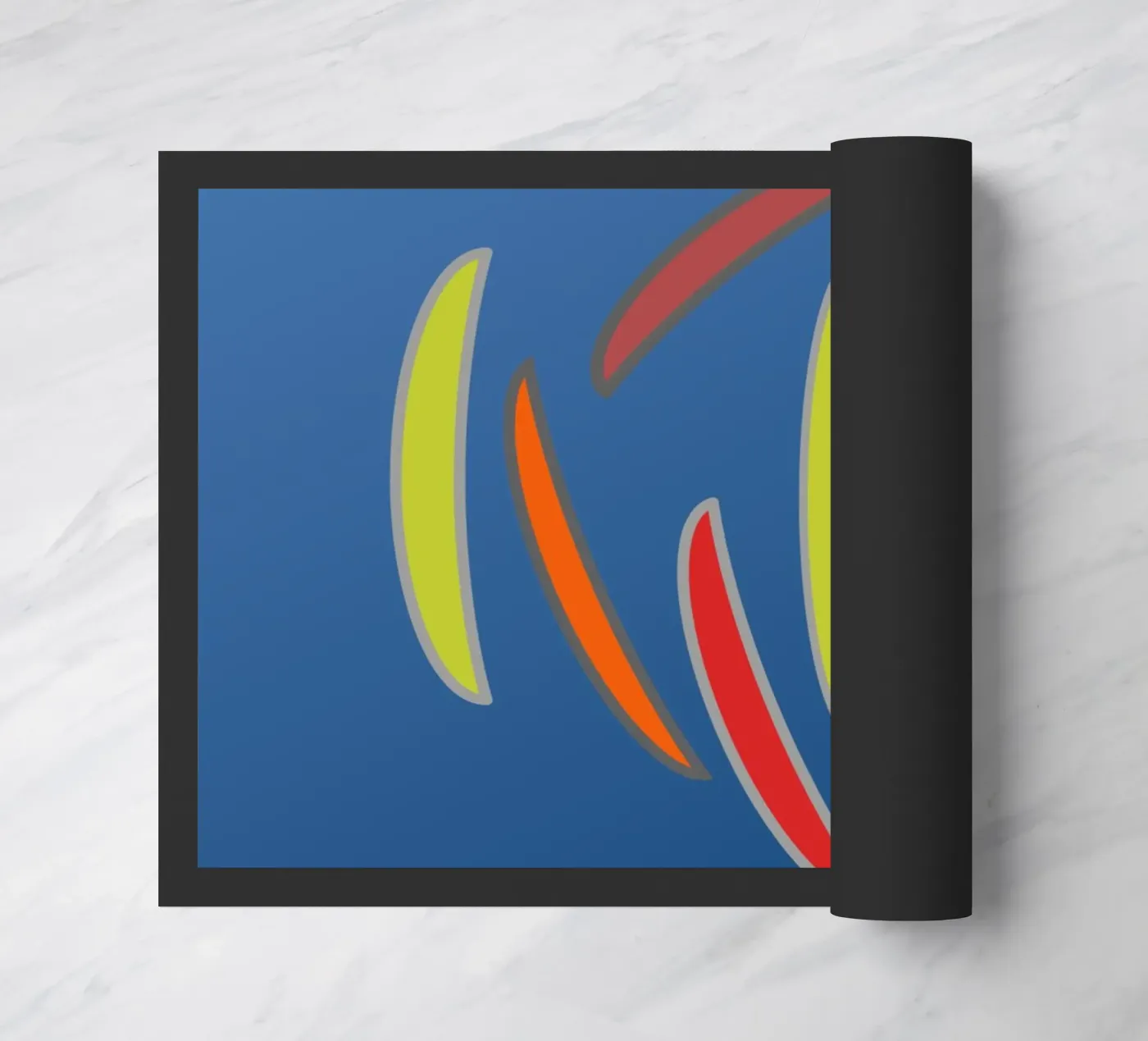 Abstract geometric wavy pattern doormat by Something for you