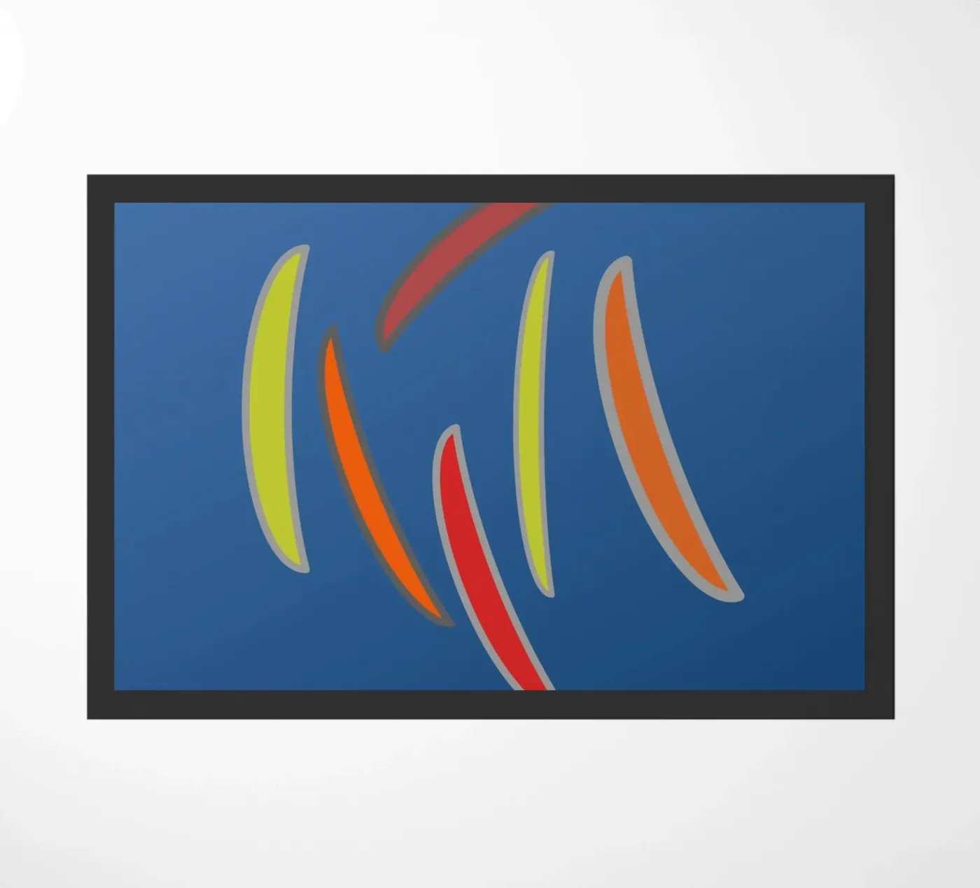 Abstract geometric wavy pattern doormat by Something for you