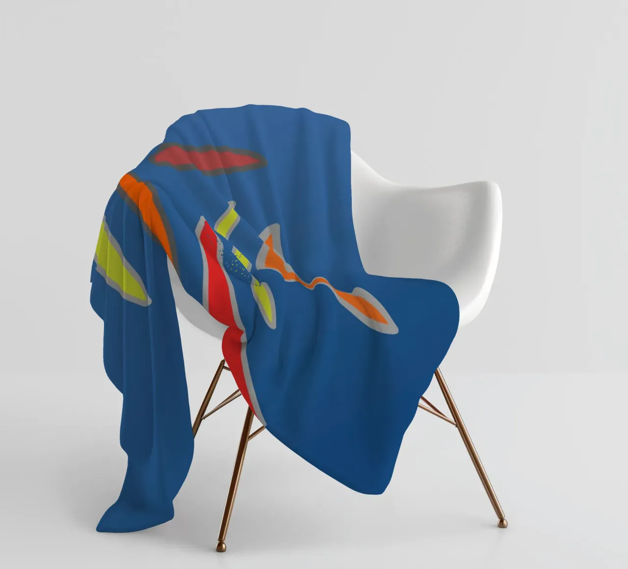 Abstract geometric wavy pattern fleece blanket by Something for you