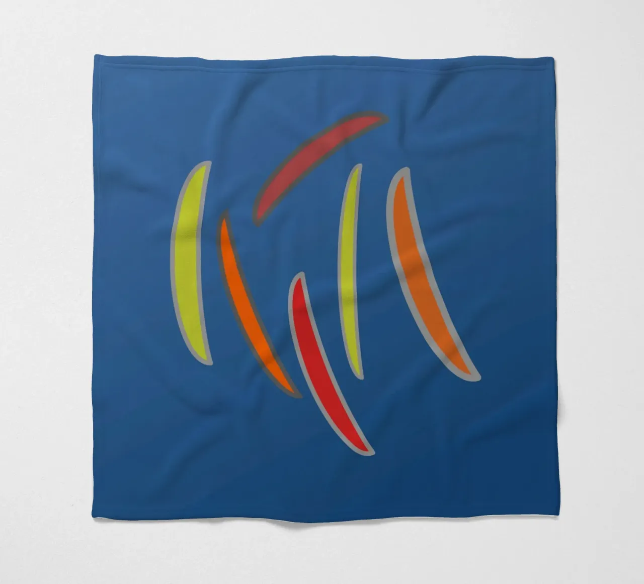 Abstract geometric wavy pattern fleece blanket by Something for you