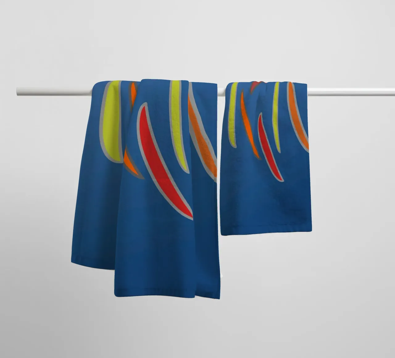 Abstract geometric wavy pattern towel by Something for you