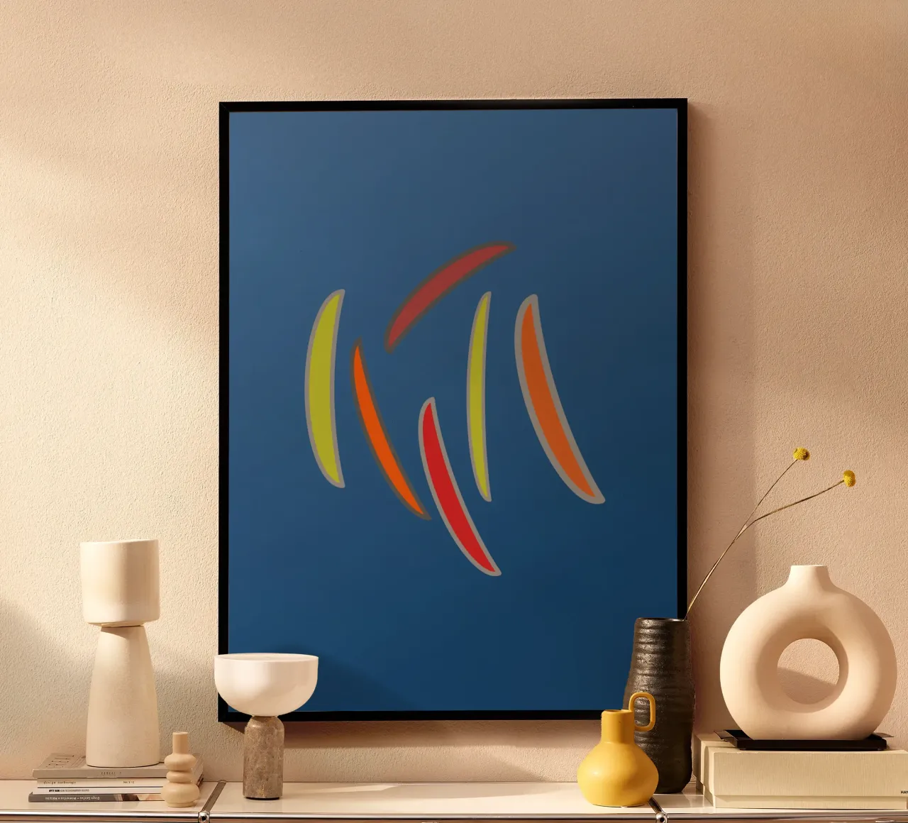 Abstract geometric wavy pattern hahnemühle by Something for you