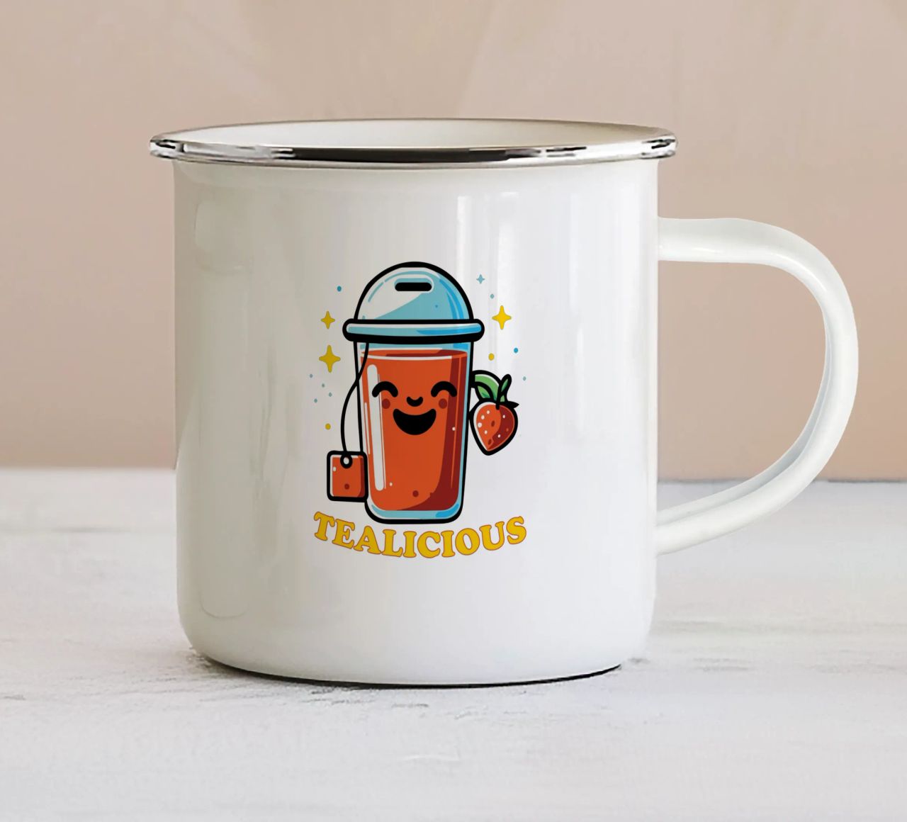 TEALICIOUS tazza in smalto da edsonramosart