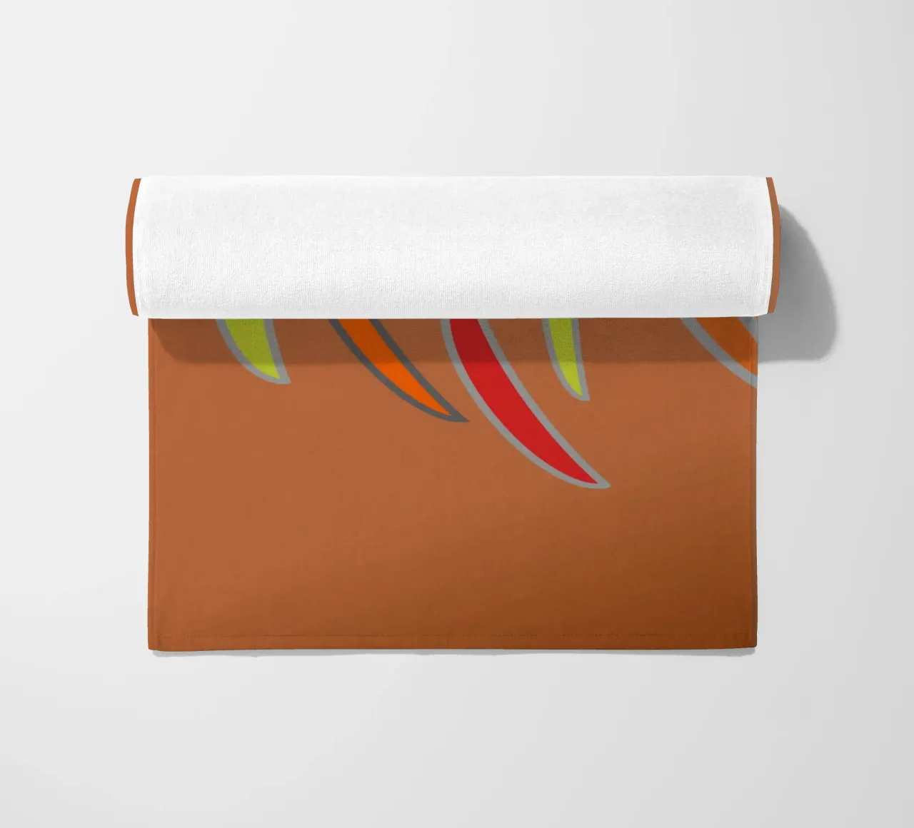 Abstract geometric pattern in orange beach towel by Something for you
