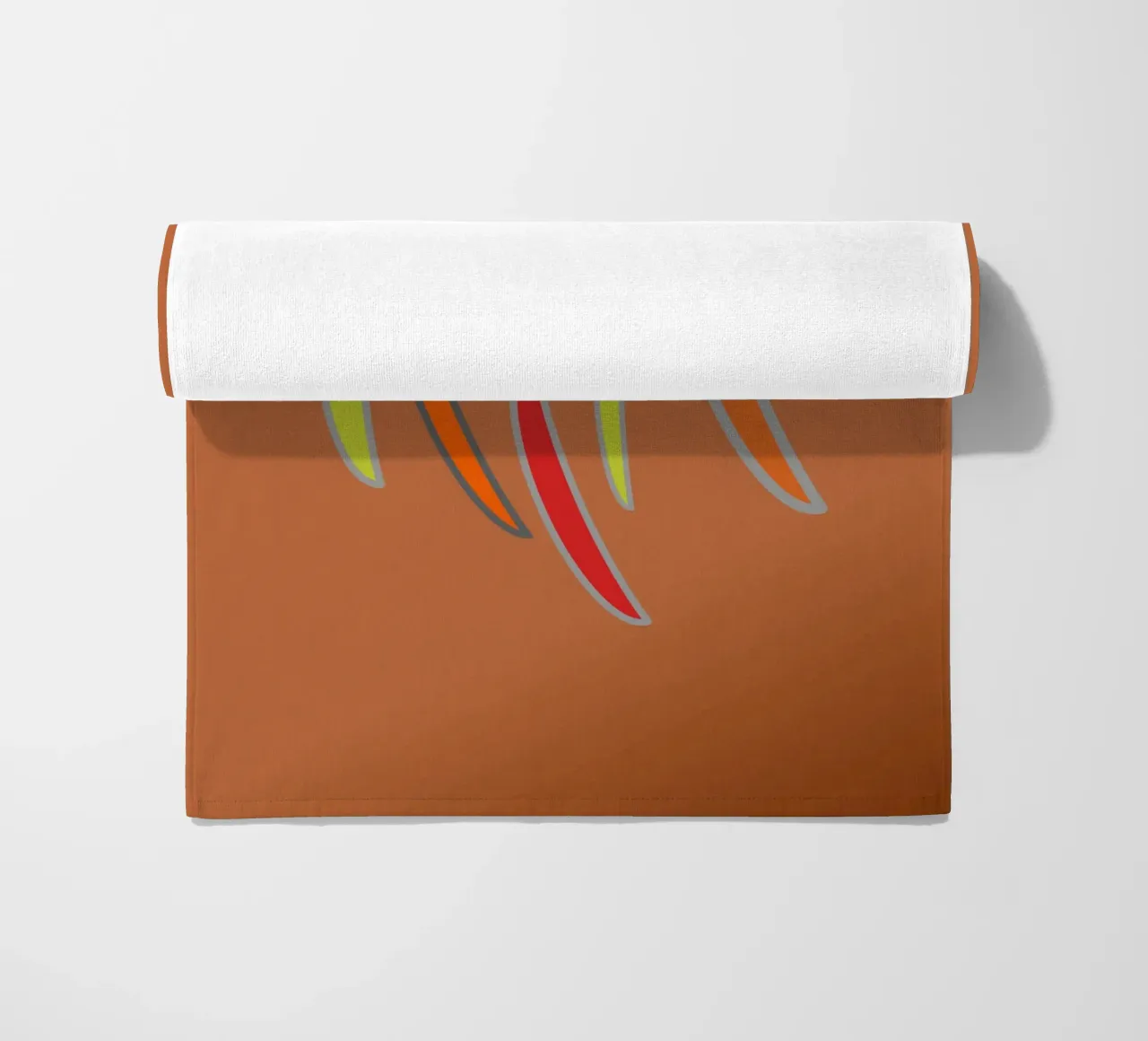 Abstract geometric pattern in orange beach towel by Something for you