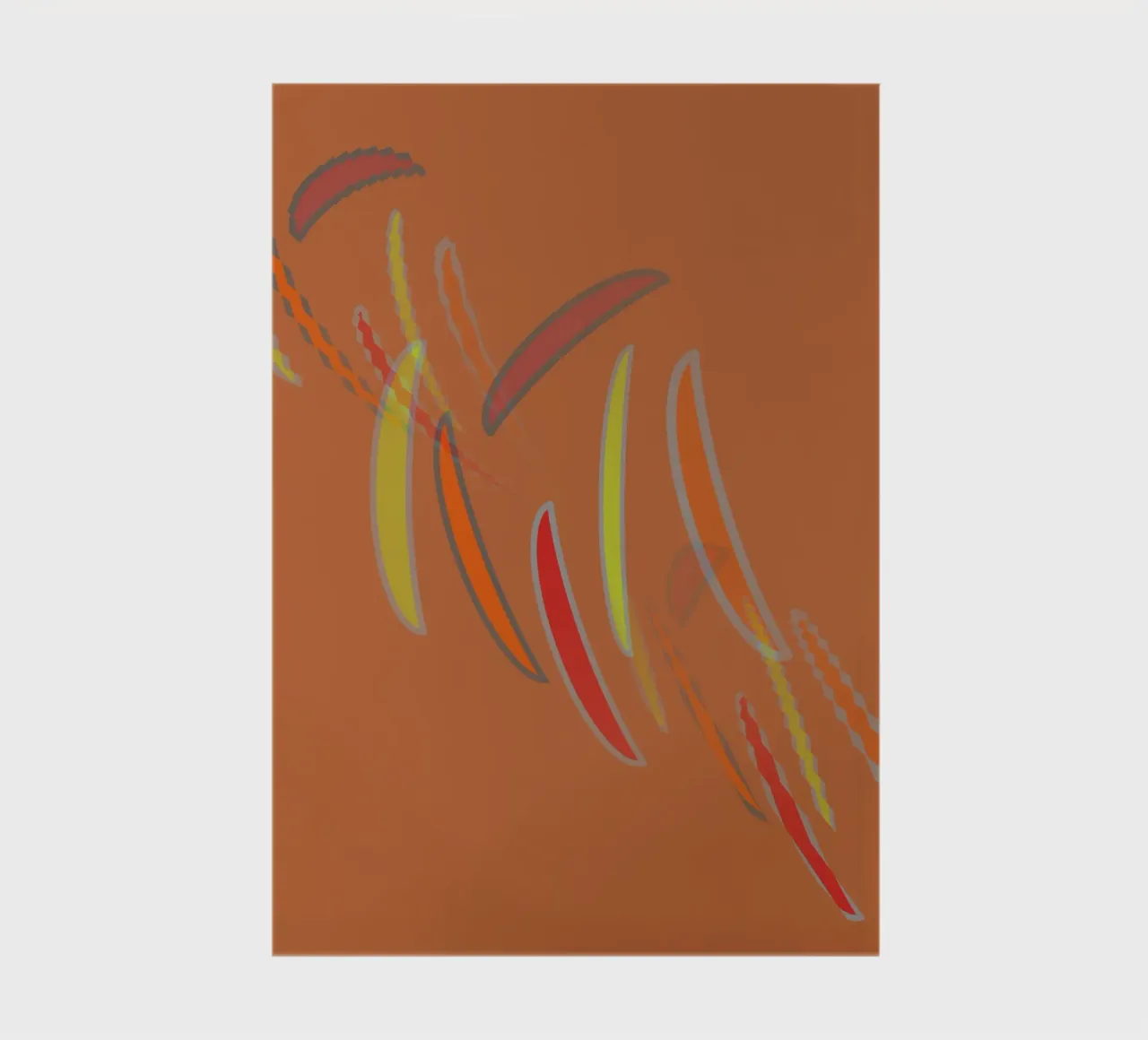 Abstract geometric wavy pattern in orange notebook by Something for you