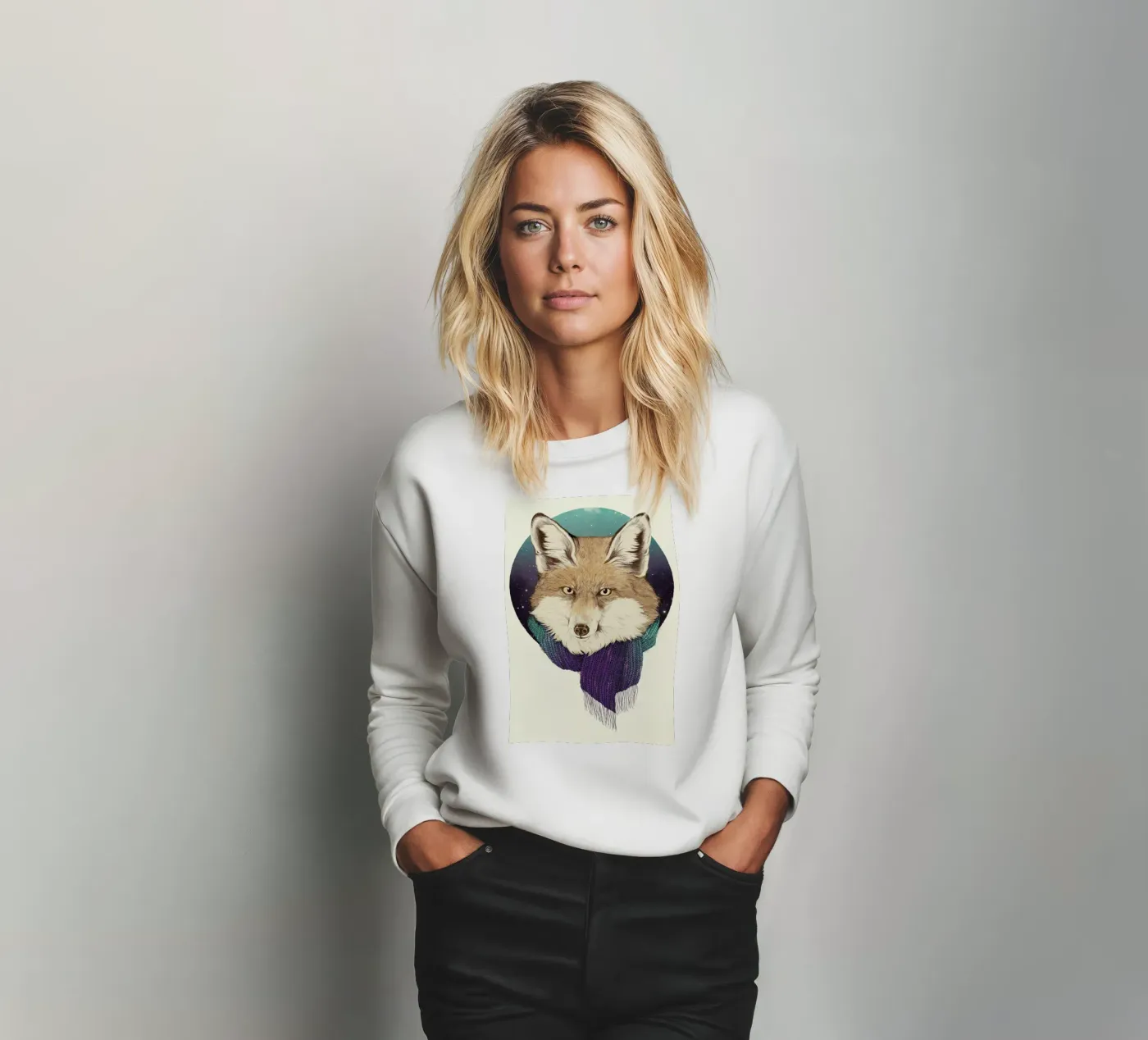 Winter Fox felpa da Laura Graves