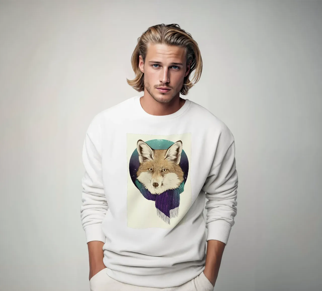 Winter Fox felpa da Laura Graves