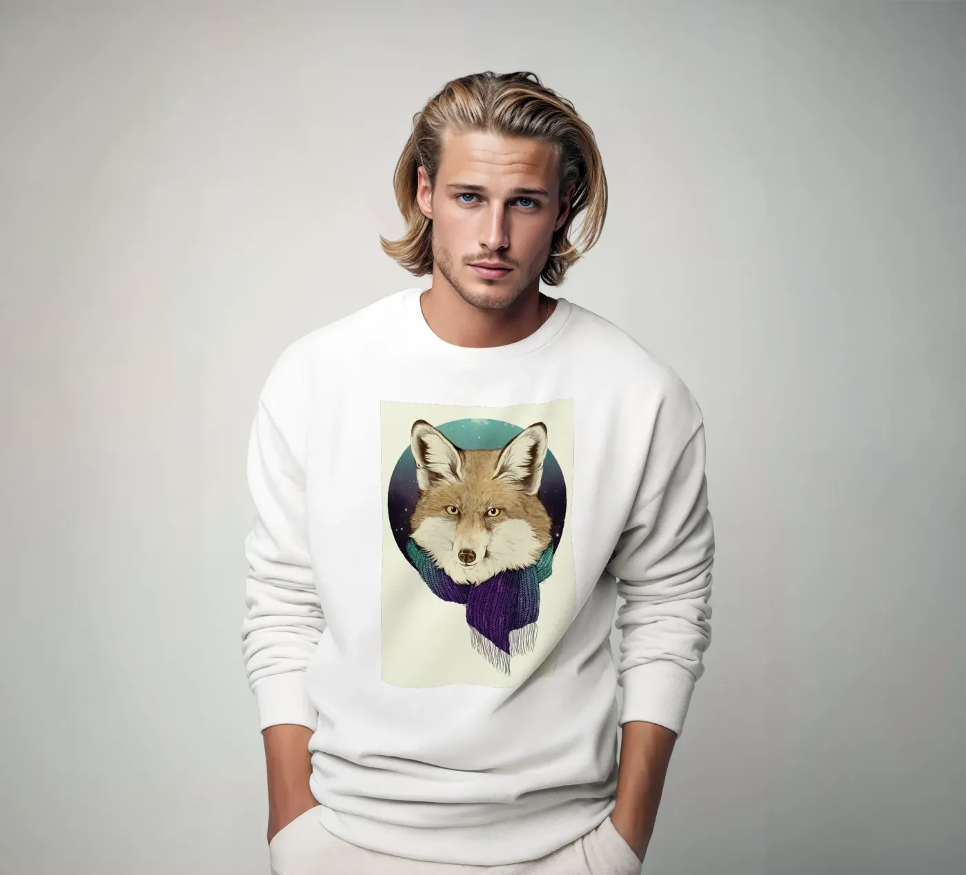 Winter Fox felpa da Laura Graves