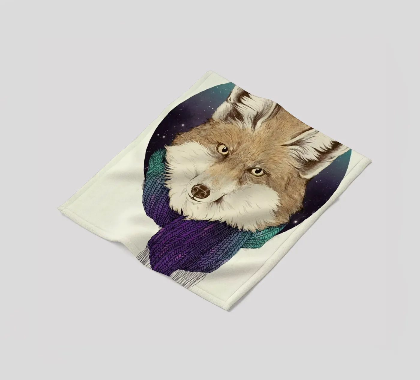 Winter Fox Fleecedecke von Laura Graves