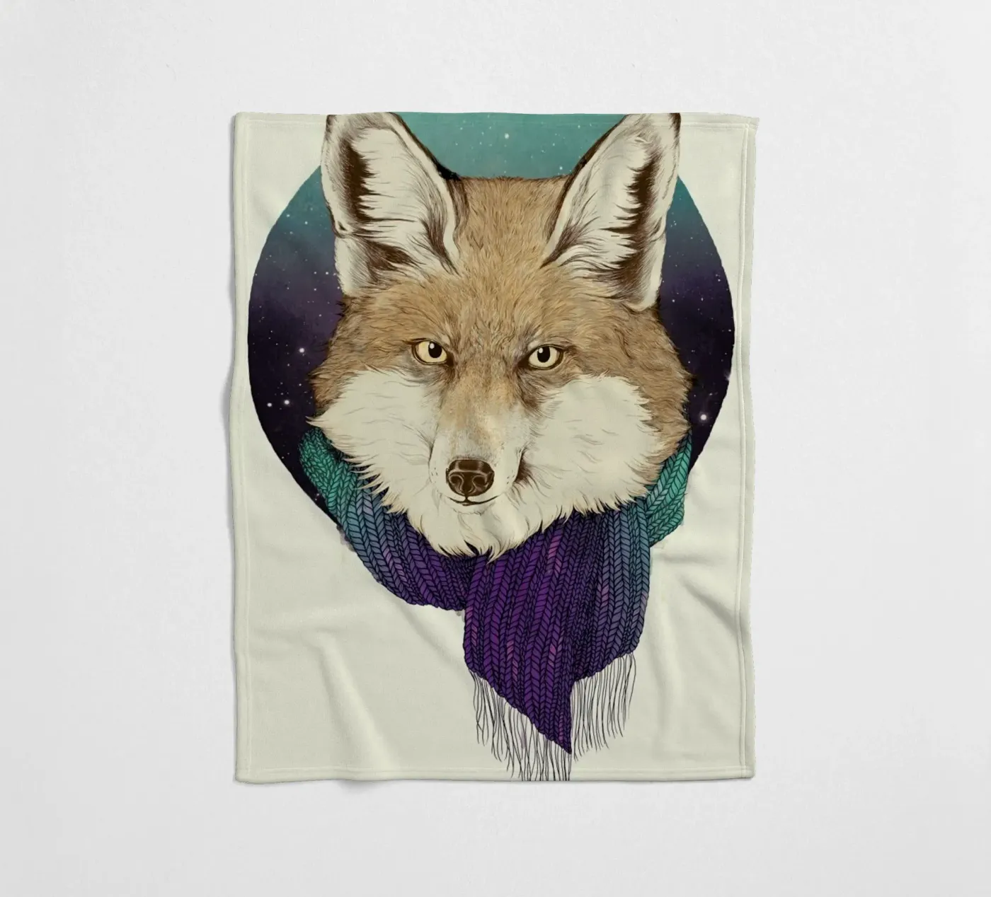 Winter Fox Fleecedecke von Laura Graves