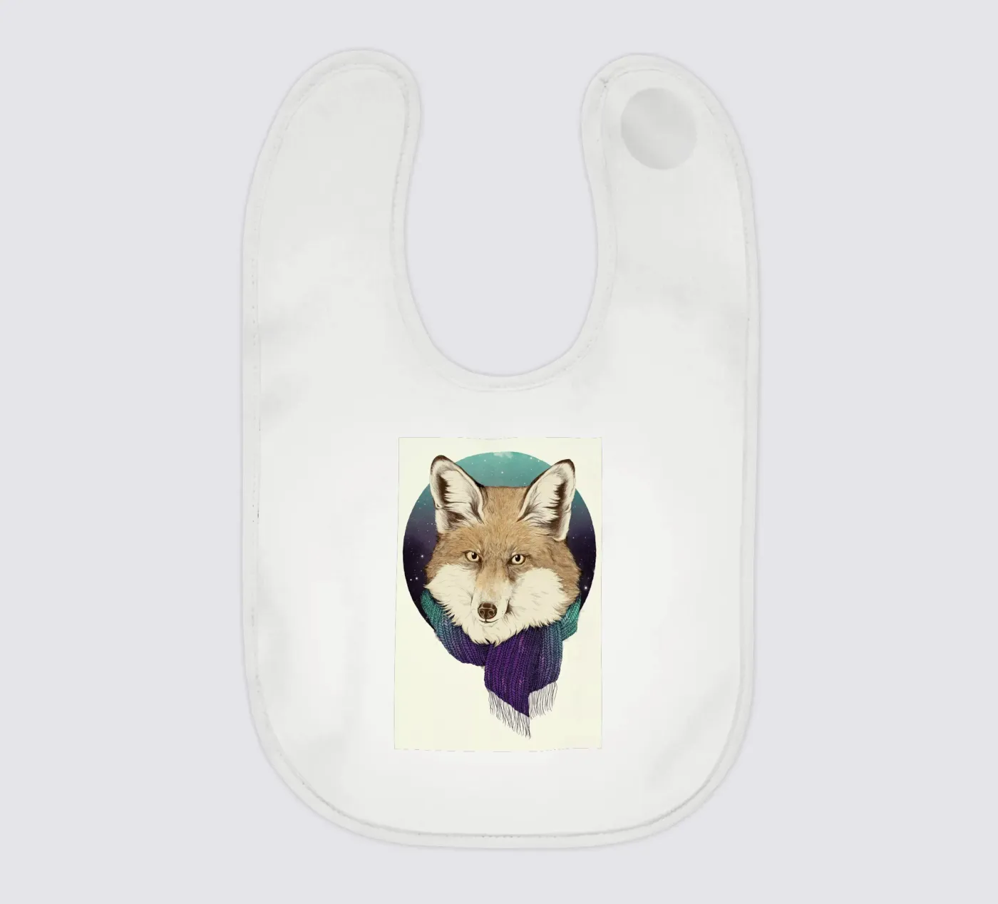 Winter Fox Babylätzchen von Laura Graves