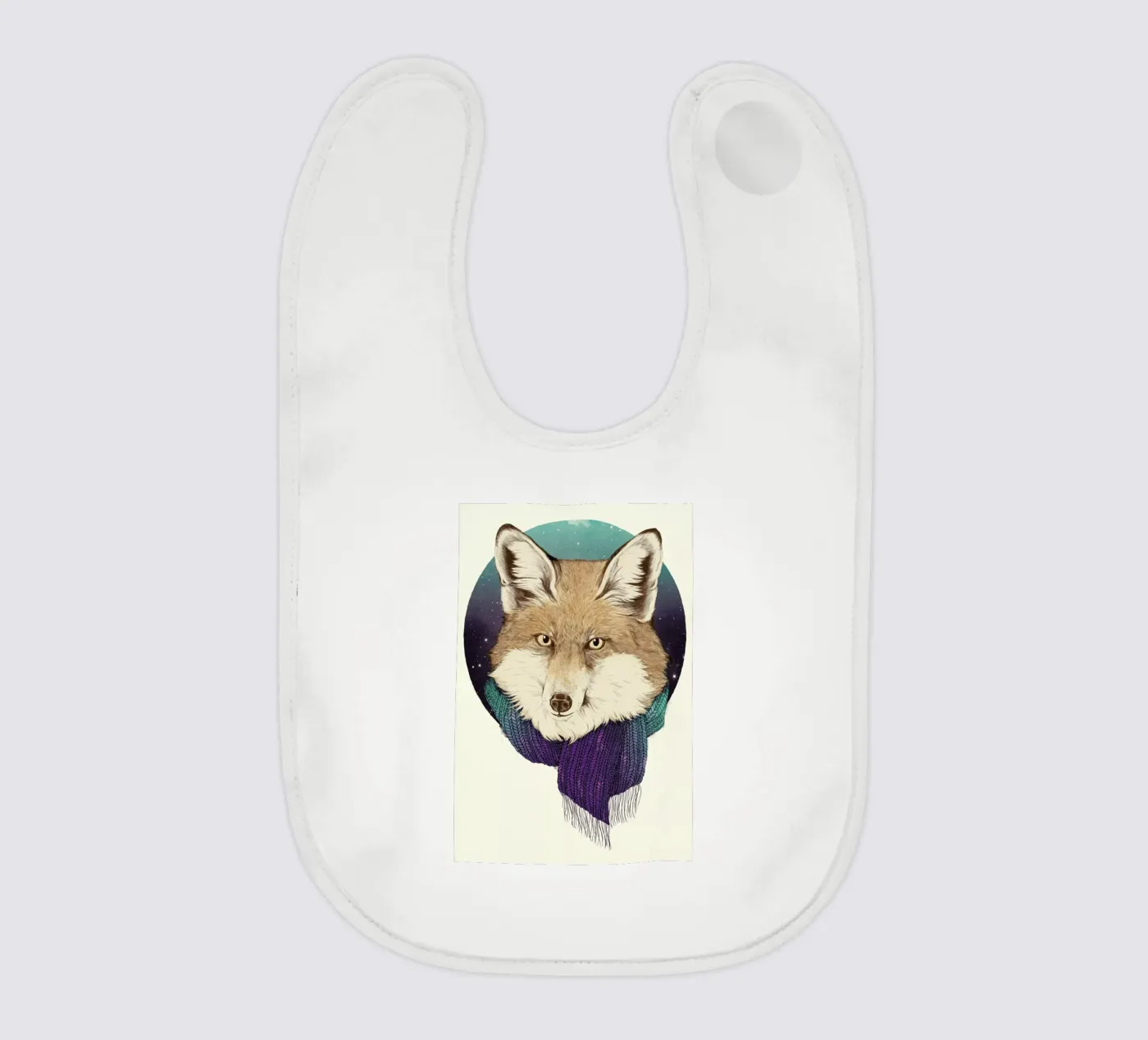 Winter Fox baby slabbetje van Laura Graves