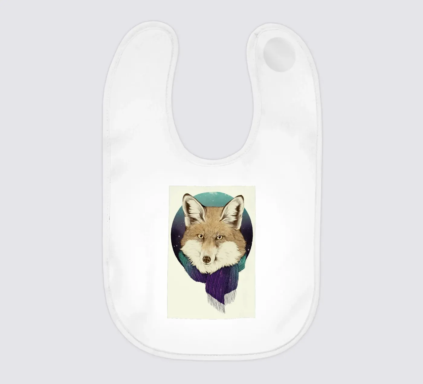 Winter Fox baby slabbetje van Laura Graves