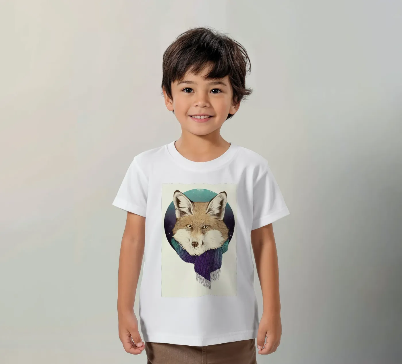 Winter Fox kinder t-shirt van Laura Graves