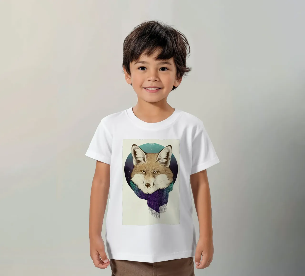Winter Fox t-shirt bambini da Laura Graves
