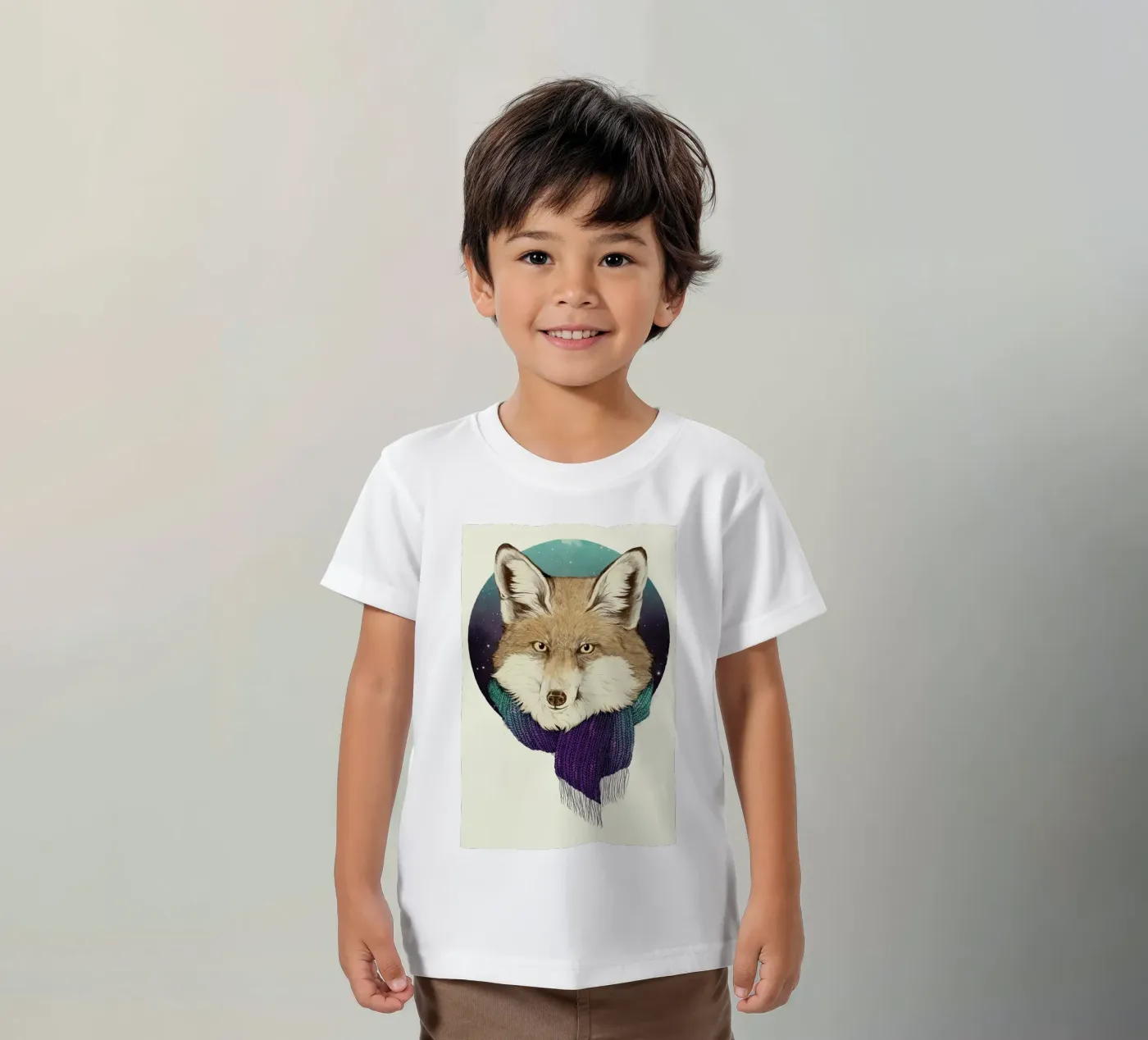 Winter Fox t-shirt bambini da Laura Graves