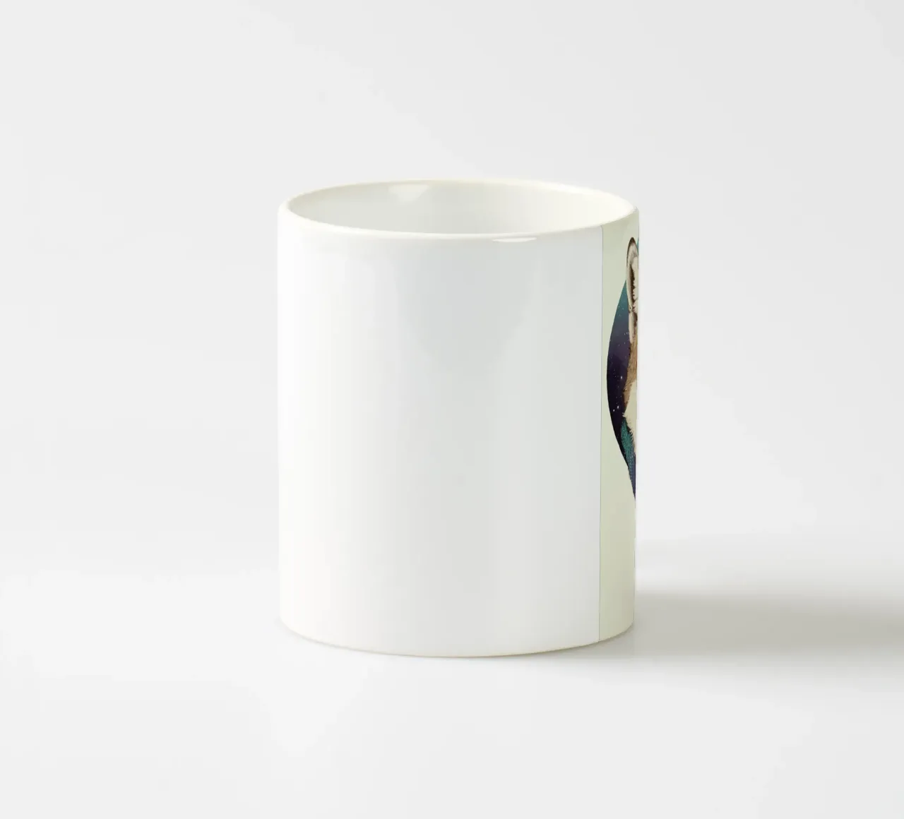 Winter Fox ceramic mug by Laura Graves