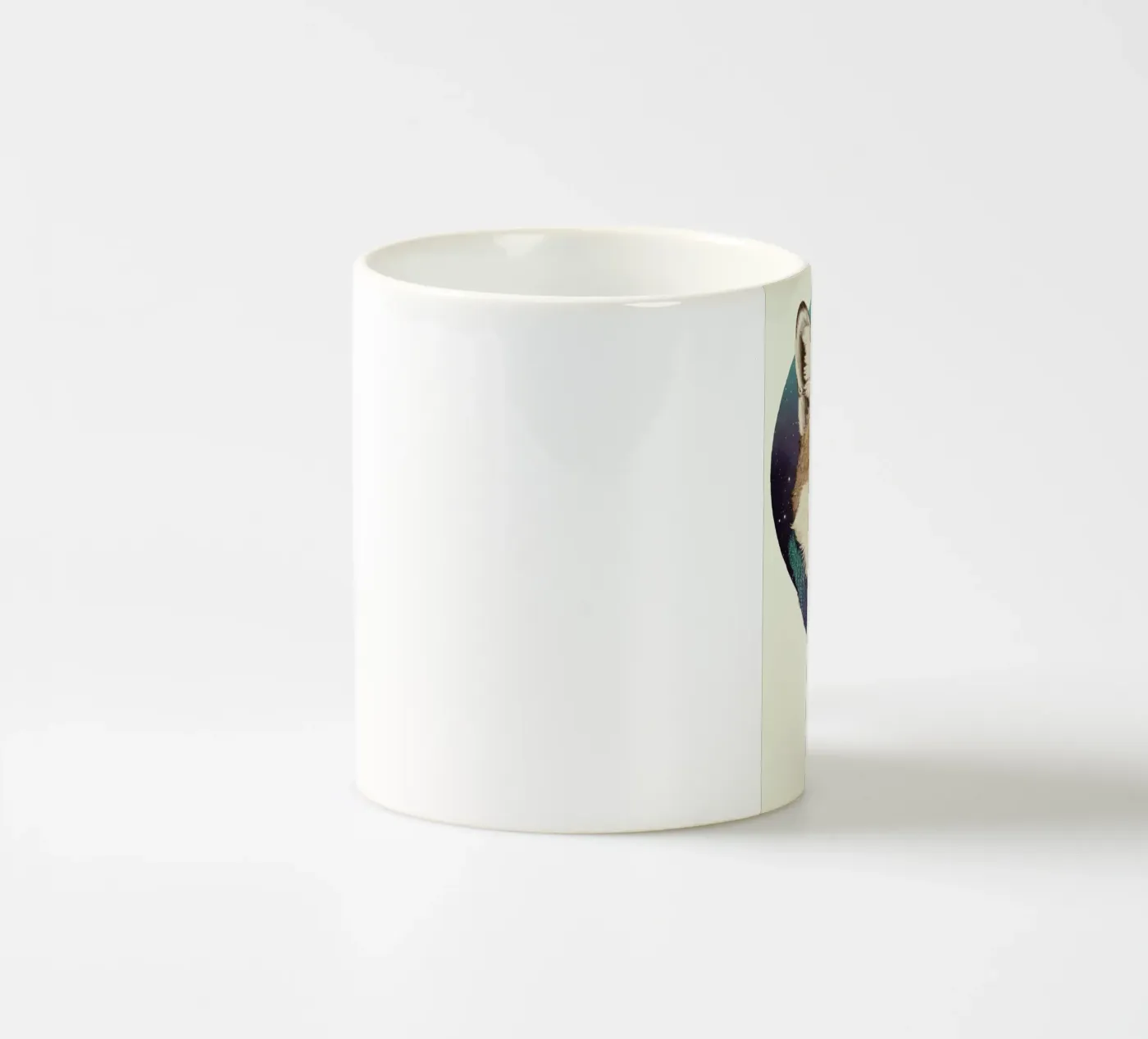 Winter Fox ceramic mug by Laura Graves