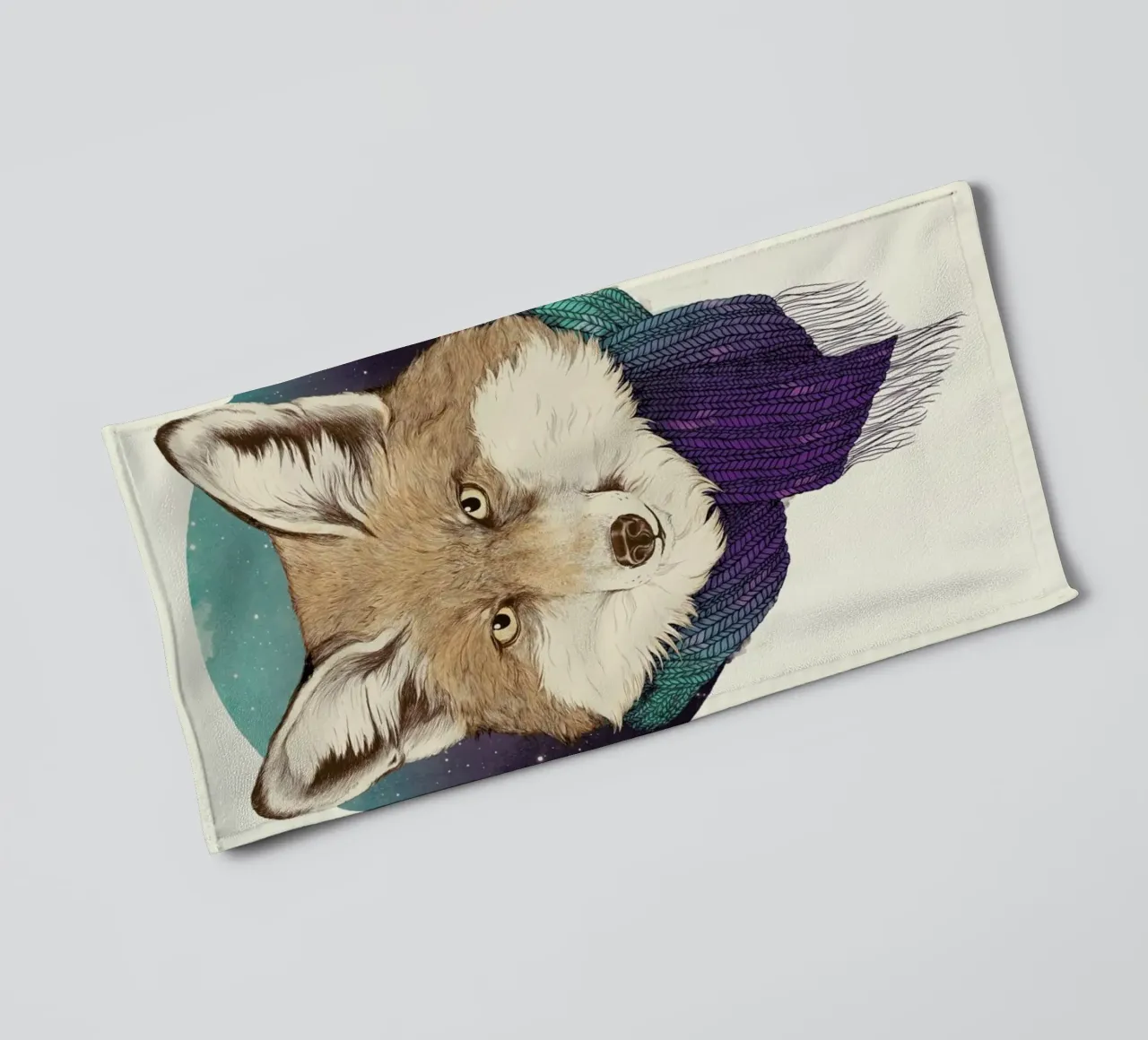 Winter Fox badhanddoek van Laura Graves