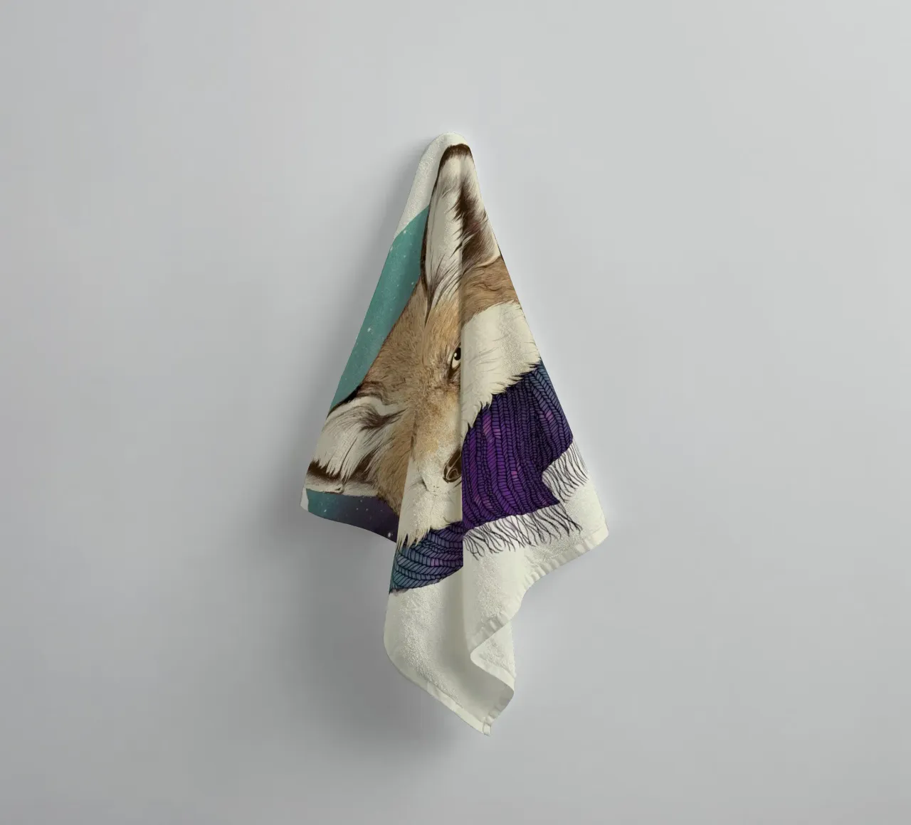 Winter Fox badhanddoek van Laura Graves