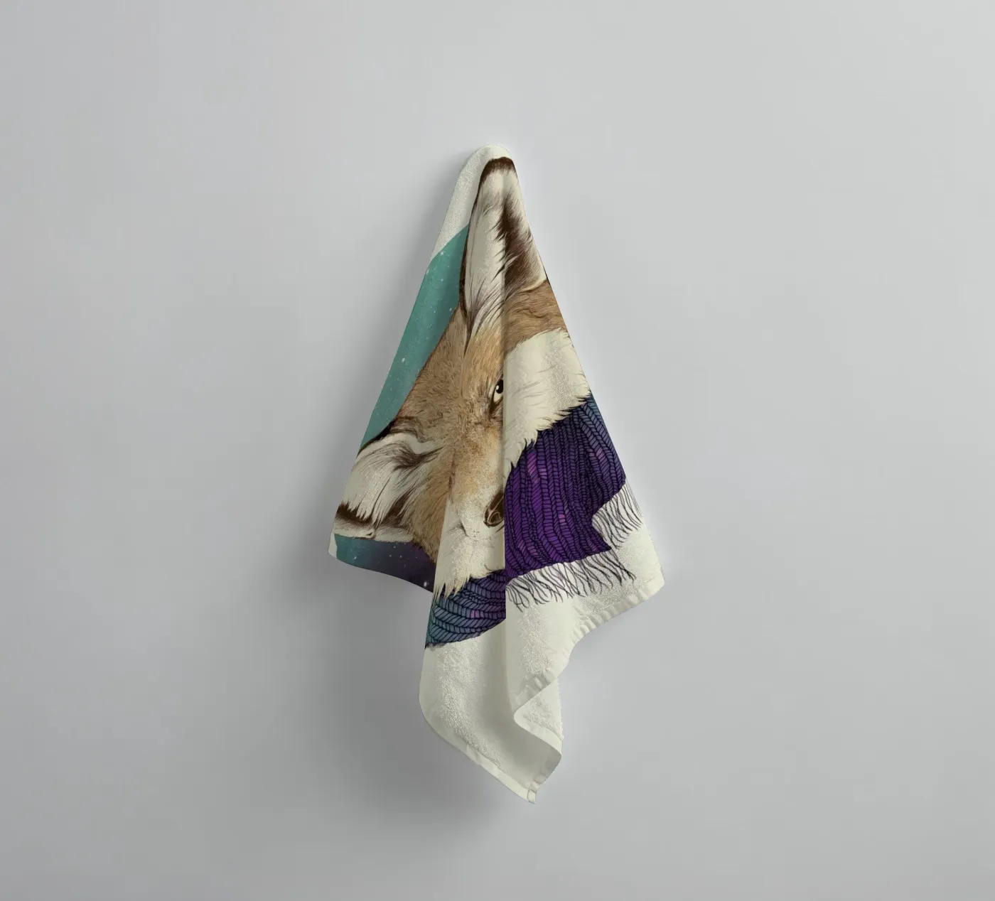 Winter Fox badhanddoek van Laura Graves