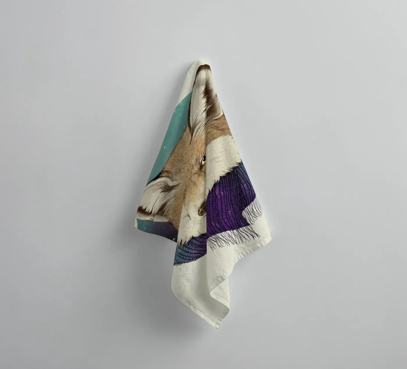 Winter Fox badhanddoek van Laura Graves