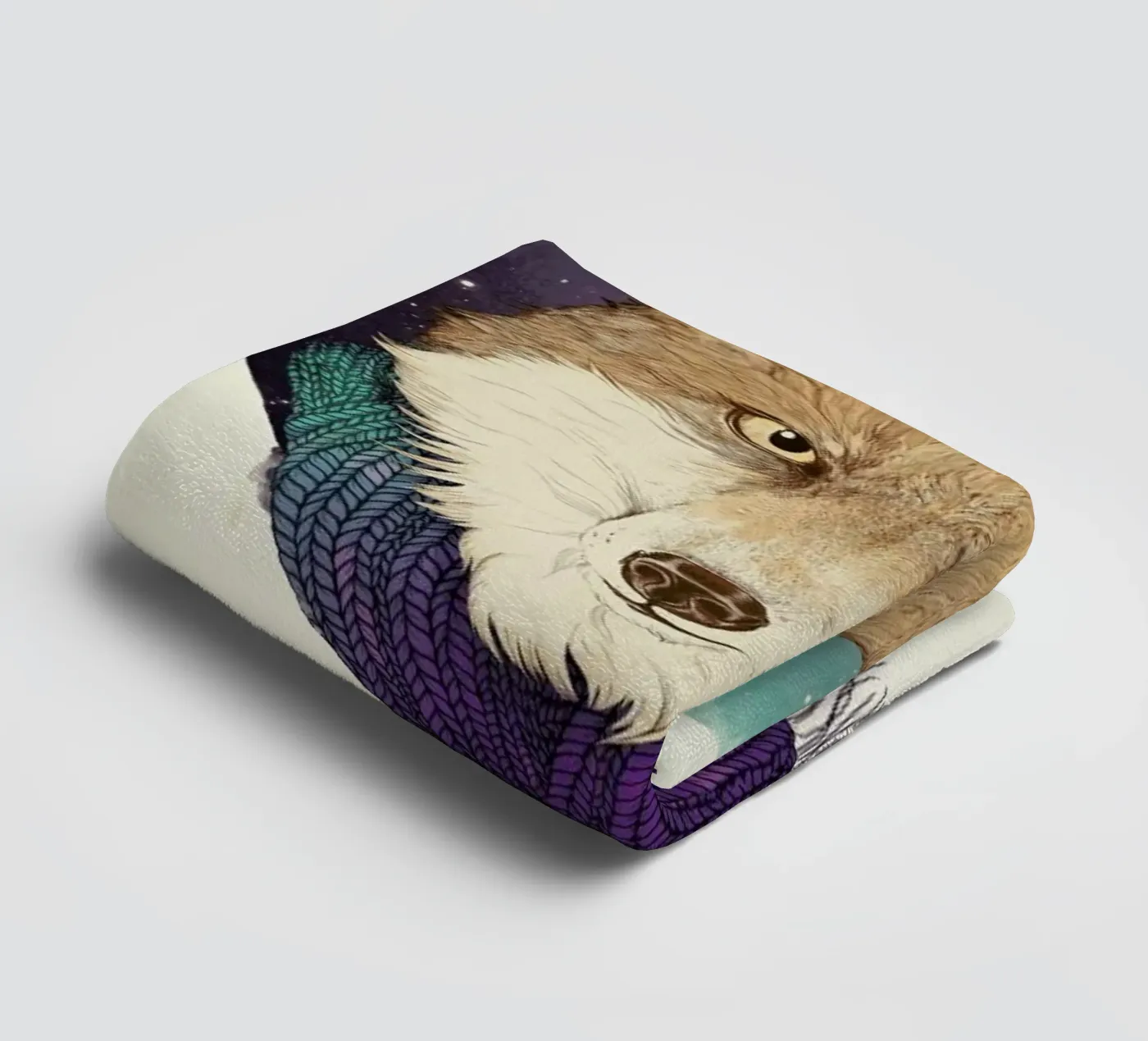 Winter Fox badhanddoek van Laura Graves