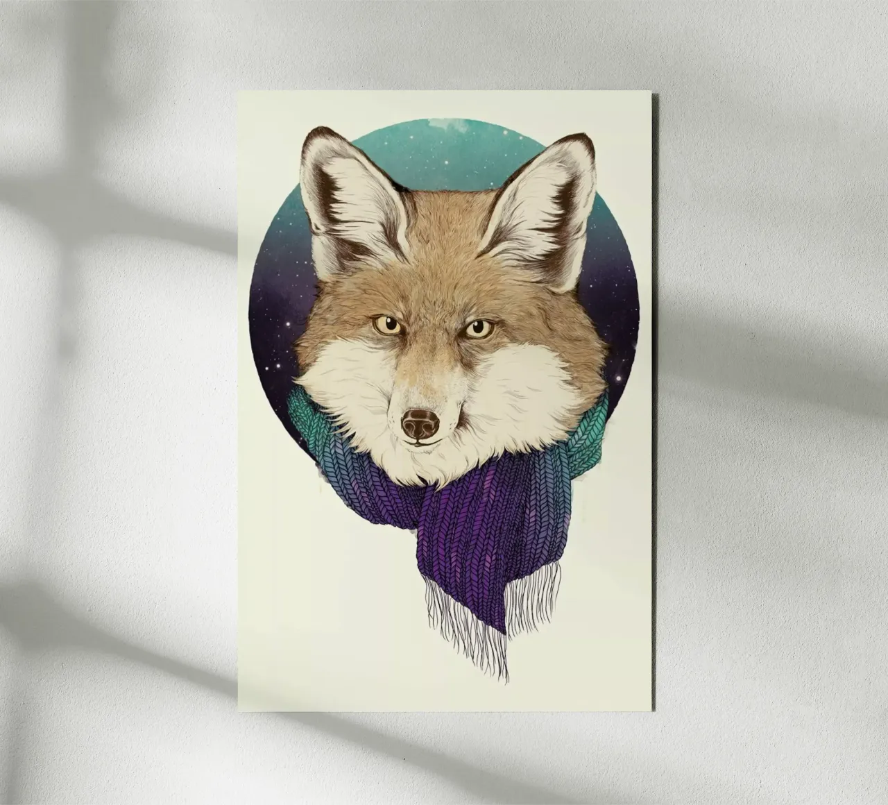 Winter Fox forex plate by Laura Graves