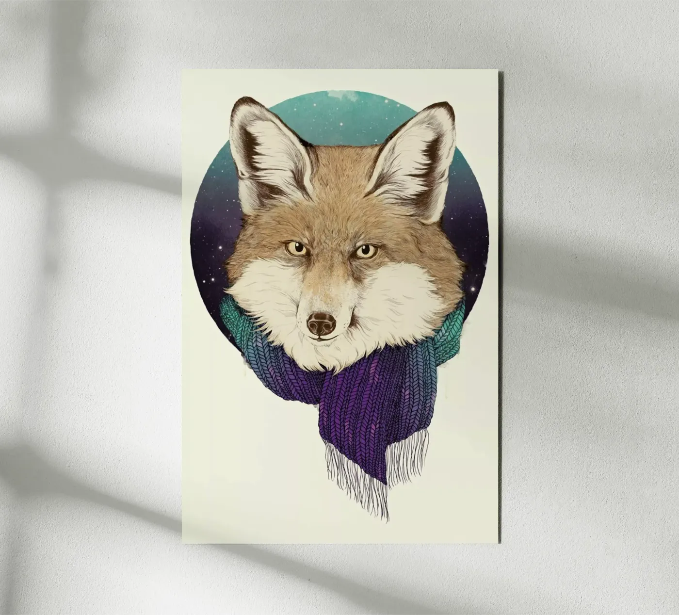 Winter Fox forex plate by Laura Graves