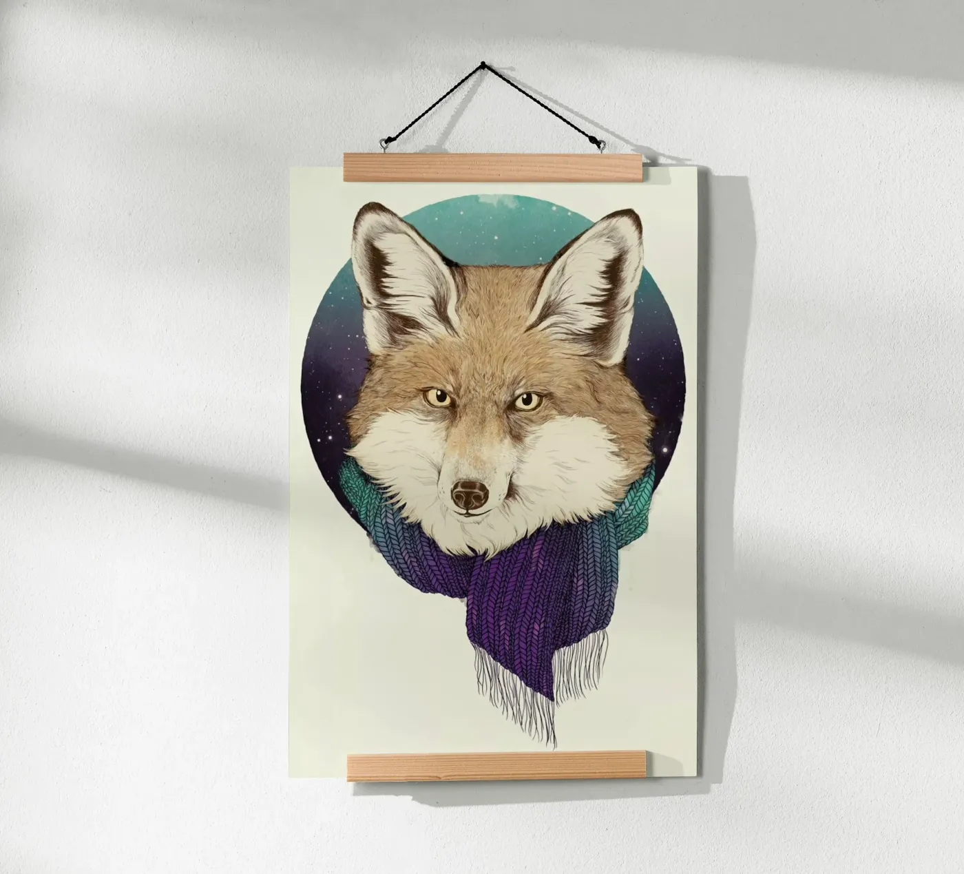 Winter Fox poster van Laura Graves