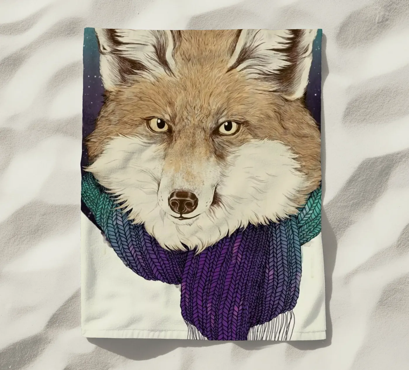 Winter Fox serviette de plage de Laura Graves