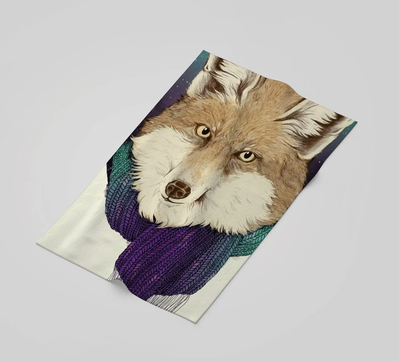 Winter Fox Strandtuch von Laura Graves