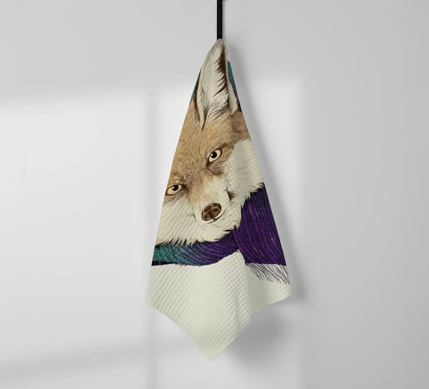 Winter Fox Geschirrtuch von Laura Graves