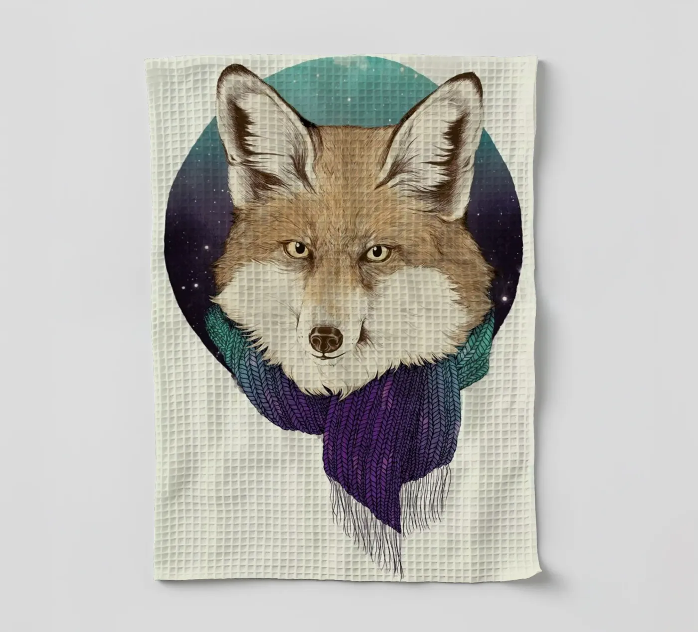 Winter Fox Geschirrtuch von Laura Graves