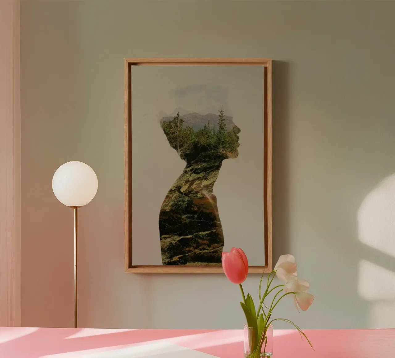 Side by side tela con Cornice a cassetta da Davies Babies
