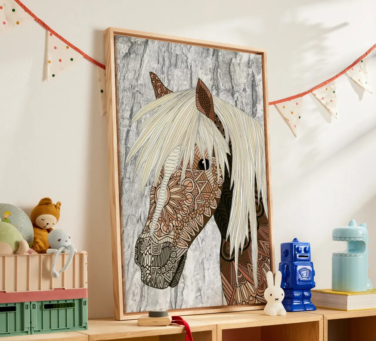 Haflinger canvas met Baklijst van Angelika Parker