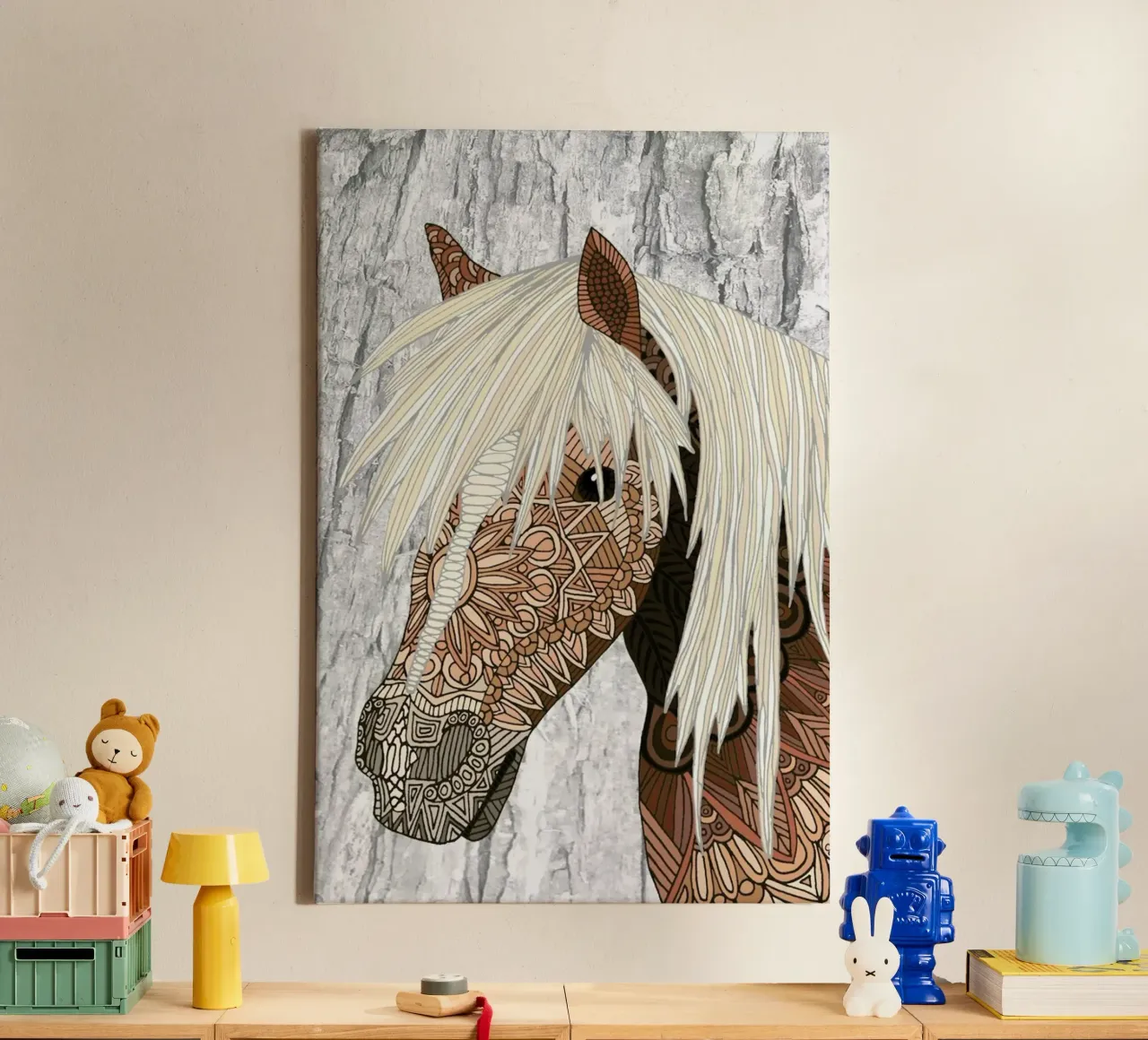 Haflinger canvas met Baklijst van Angelika Parker