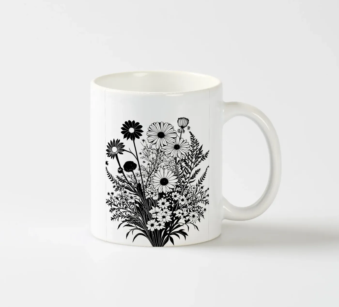 Botanical composition ceramic mug by LisaArtes