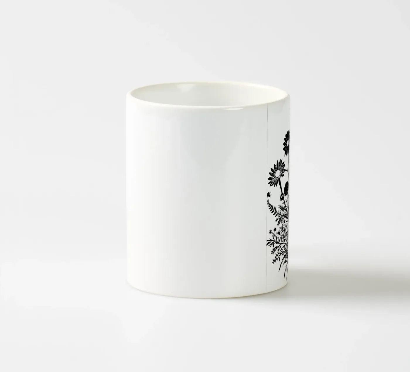 Botanical composition ceramic mug by LisaArtes