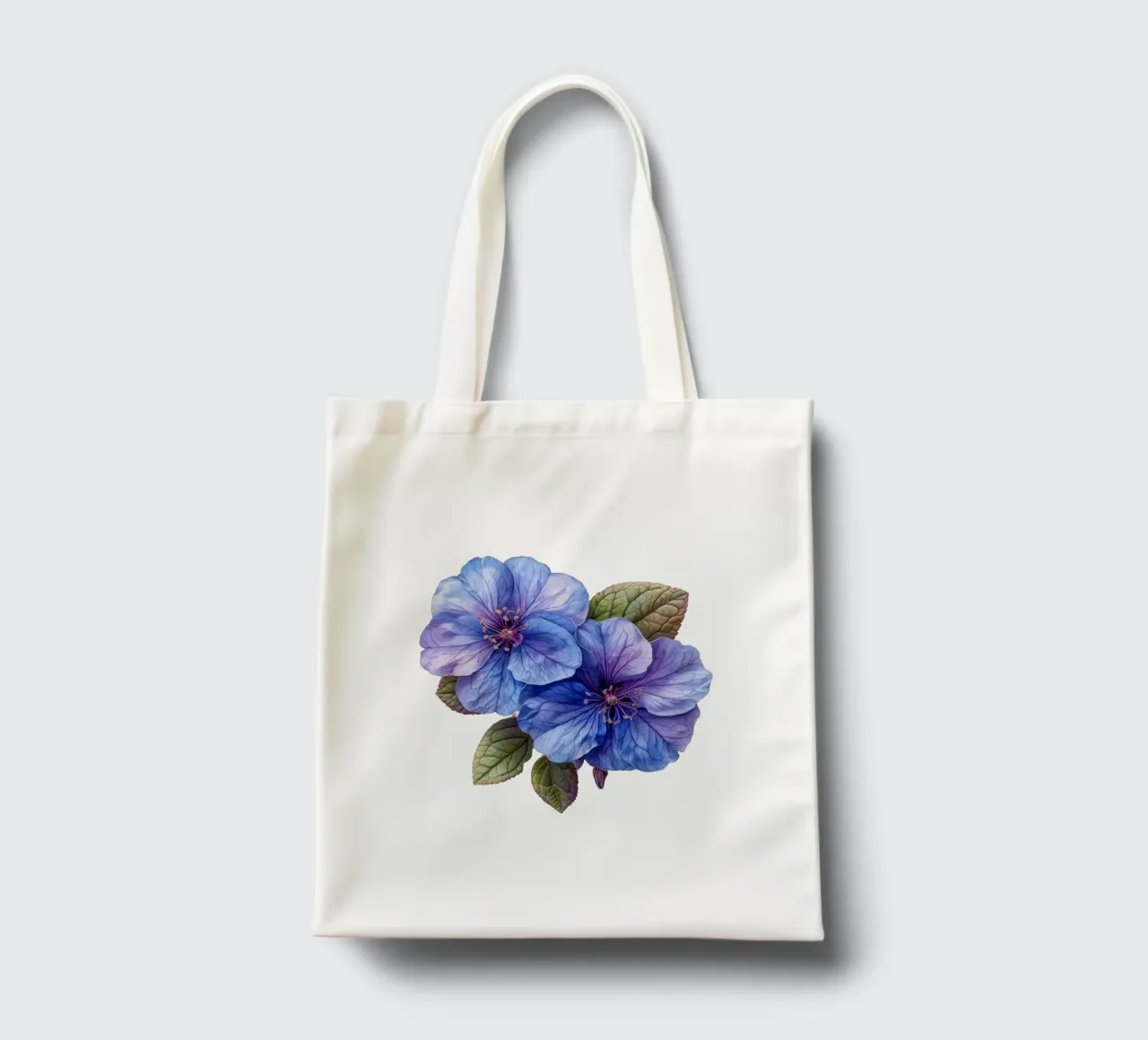 Fiore di eliotropio 2 borsa in juta da Bold Blooms