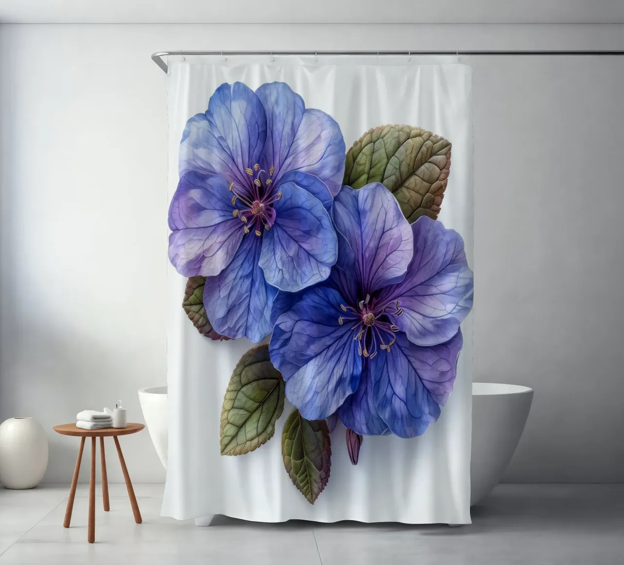 Heliotrope Flower 2 shower curtain by Bold Blooms