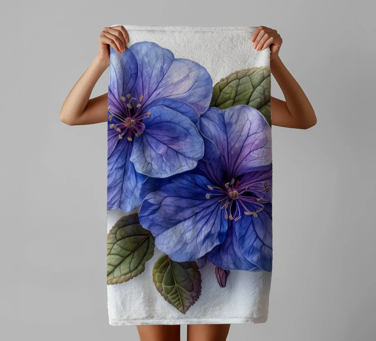Fiore di eliotropio 2 asciugamano da bagno da Bold Blooms