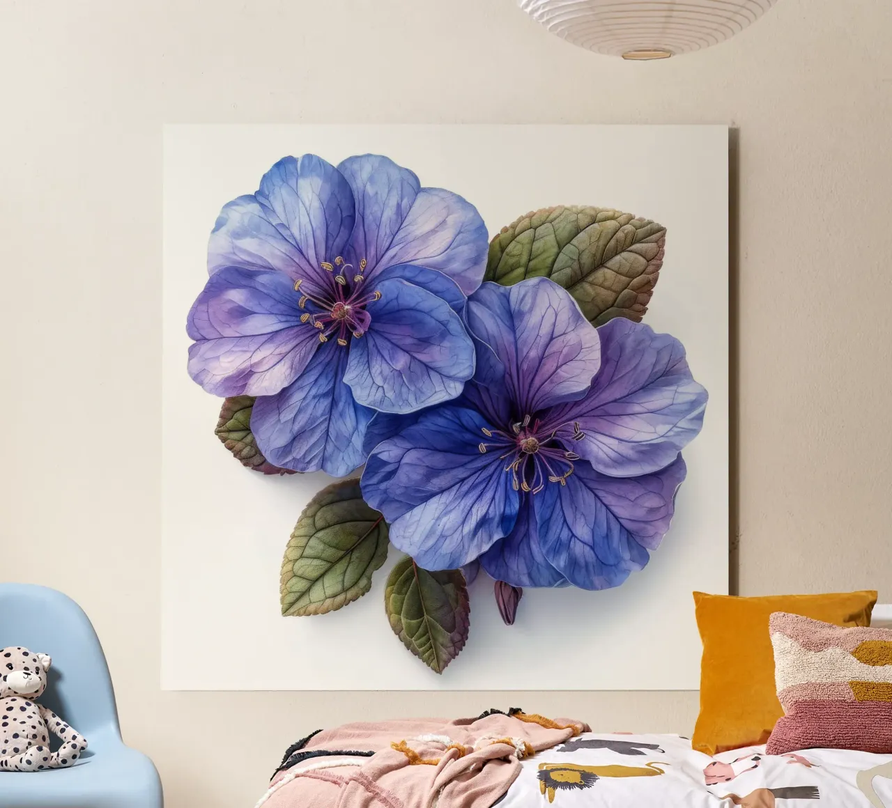 Fiore di eliotropio 2 alluminio dibond da Bold Blooms