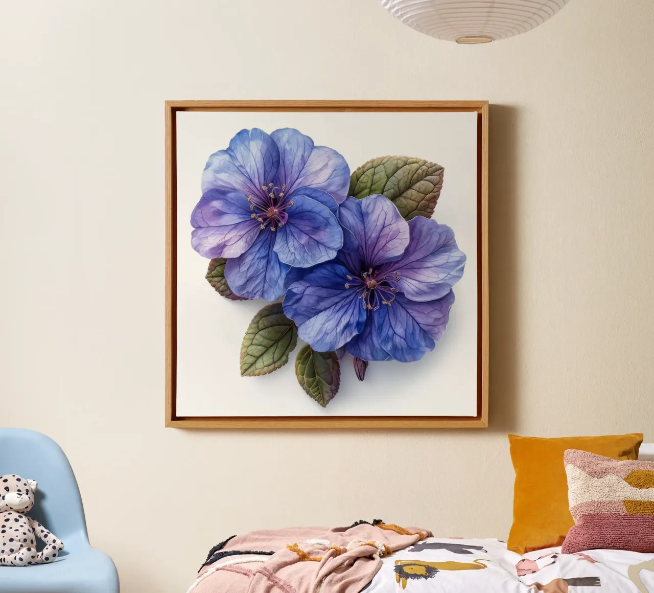 Fiore di eliotropio 2 tela con Cornice a cassetta da Bold Blooms