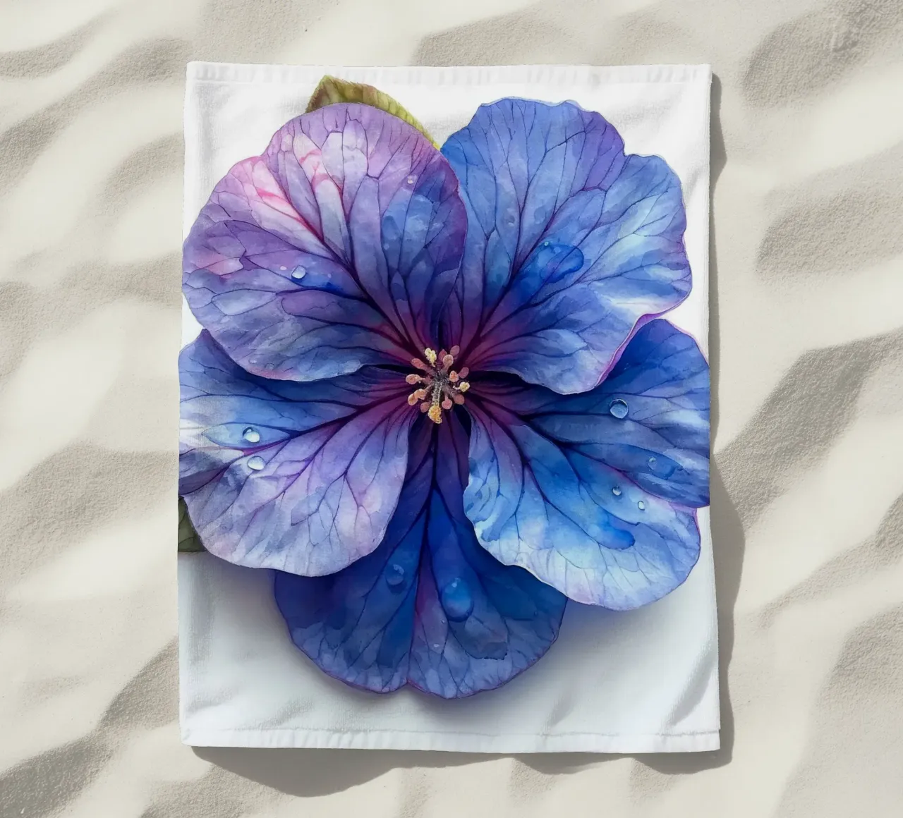 Fiore di eliotropio 3 telo mare da Bold Blooms